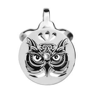 Built-in Flat <span class=keywords><strong>Male</strong></span> Metal Chastity Lock dengan pola burung hantu Dan kateter urin untuk pria Chastity Confinement Penis Cage - Product Image 3