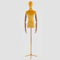 Magasin de vêtements adulte femmes haut du corps présentoir Mannequin PP matériel doré soutien Linghua marque