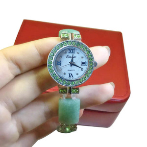 Orologio <span class=keywords><strong>da</strong></span> donna di marca EANA, bracciale in giada, regalo di lusso leggero per Capodanno e San Valentino, al quarzo - Product Image 4