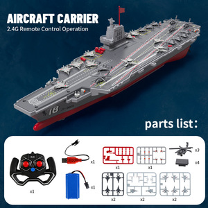 Modèle de porte-avions télécommandé à 4 canaux, <span class=keywords><strong>bateau</strong></span> de guerre <span class=keywords><strong>militaire</strong></span> électrique télécommandé, jouet aquatique extérieur étanche - Product Image 6