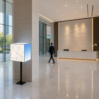 Affichage LED Cubique 3D Intérieur Haute Densité P2.5 Module SMD2020 pour la Décoration de la Façade de l'Entreprise et de la Réception