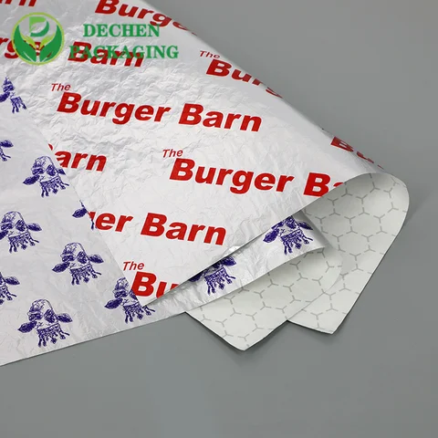 Hamburger Foil Wrap Burger Wrapper Foil Paper