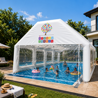 Tente de piscine gonflable résistante aux UV, imperméable, grande tente gonflable pour piscine de jardin, installation rapide, jeux aquatiques en plein air