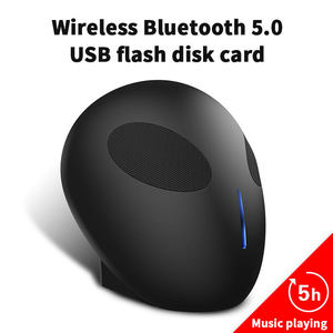 Haut-parleur sans fil unique en forme de goutte d'eau avec lumière LED bleue verticale, basses pleines fréquences, mini enceinte stéréo de bureau - Product Image 2