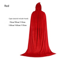 Longue cape à capuche en velours pour hommes et femmes, costume de vampire pour Halloween, cape pour les célébrations de vacances