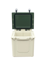 Glacière isotherme rotomoulée en PE de 45 qt avec roues, chariot de plage portable, glacière extérieure pour aliments