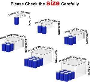 Rõ ràng Acrylic Hộp 8 \ "7 \" 6 \ "hiển thị tự chọn risers thực phẩm lưu trữ & container cho bên bảng bao gồm các kích cỡ khác nhau - Product Image 2