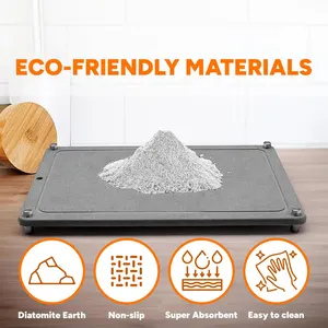 FIGOO Versatile uso materiale naturale asciugatura rapida assorbente pietra tappetino da bagno per il bagno