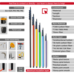 Nhà máy trực tiếp tùy chỉnh Kính thiên văn sợi carbon nước ăn cực nhà sản xuất Trọng lượng nhẹ cường độ cao rửa áp lực cao - Product Image 3