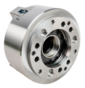 Portabrocas de potencia de 3 mordazas huecas de 12 pulgadas, cuerpo de acero de Portabrocas de torno hidráulico con precisión de 0,02mm para mini torno <span class=keywords><strong>CNC</strong></span> - Product Image 2