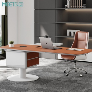 New Arrival High-End Modern Contemporary Office Furniture <b>Set</b> Large Rotating Executive Boss <b>Desk</b> Convertible Design - Product Image 1