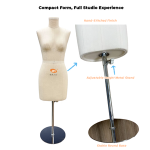 Maniquí de Costura JUNMEI Europeo para Mujer, Medio Cuerpo, de Fibra de Vidrio, con Pinzas, para Estudio de Sastrería, Escuela, Hecho a Mano - Product Image 6