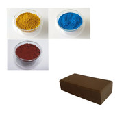 Pigment en poudre, colorant, oxyde de fer, couleur jaune noir bleu vert