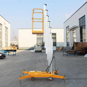 Plateforme élévatrice verticale électrique 4-10m, machine de levage à mât, plateforme élévatrice hydraulique portable en aluminium pour le levage de personnes - Product Image 1