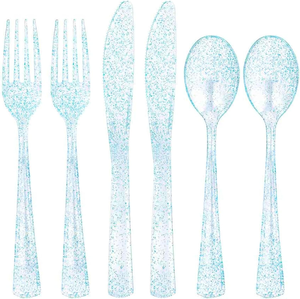 Cucharas y tenedores desechables ecológicos para helados, camping y restaurantes, biodegradables, libres de BPA, aptos para alimentos, sostenibles - Product Image 1