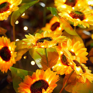 Luz de césped de camino de <span class=keywords><strong>girasol</strong></span> solar LED decorativa impermeable al aire libre para jardín, patio, terrazas, pasillo - Product Image 2