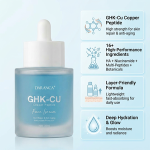 Suero Facial Antienvejecimiento con Péptidos de Cobre Azul Ghk-cu, Marca Privada con Logotipo Personalizado, Ghkcu Snap 8, Cuidado Facial Puro - Product Image 6