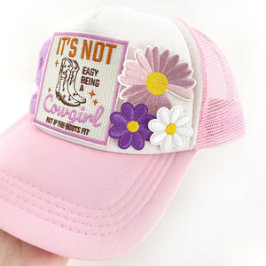 カスタムヒートプレス刺繍/織りクロストラック運転手帽子パッチ西洋カウボーイ帽子パッチ - Product Image 6