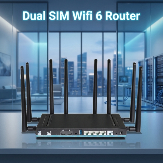 OpenWrt Mesh 5G Routers with Dual Band VPN Firewall 5G 4G LTE SIM Slot for Business Internet Sharing with CE FCC Certification