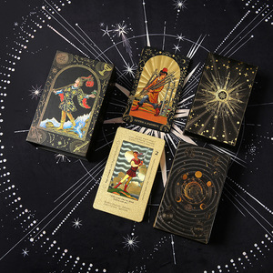 Cartas de <span class=keywords><strong>Tarot</strong></span> Reciclables Transfronterizas, PET Impermeable, Impresión UV a Todo Color, Juego Completo Personalizado con Lámina Dorada - Product Image 2