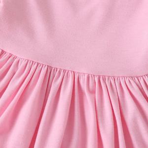 Robes d'été pour filles, col rond sans couture, poche avant, avec nœud, pour enfants - Product Image 4