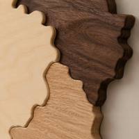 Mapa del Mundo de Madera en 3D de Varias Capas, Decoración de Pared, Adecuado para Educación Familiar, Viajes, Decoración del Hogar y Regalos.