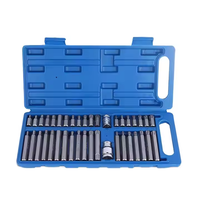 Jeu de 40 douilles métriques 1/2in 3/8in Adaptateur à queue d'entraînement Hex Torx XZN Spline Star Impact Ratchet Driver Socket Wrench Tool Sets