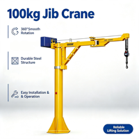 Grue à flèche cantilever électrique légère de 100 kg à bras articulé, rotation à 360 degrés, équipement de levage intelligent pour atelier