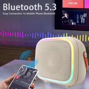 <span class=keywords><strong>Mini</strong></span> Karaoke portátil al aire libre cantando familia Ktv luces Led inteligentes altavoz de Audio de diente azul caja de fiesta con micrófono inalámbrico - Product Image 6