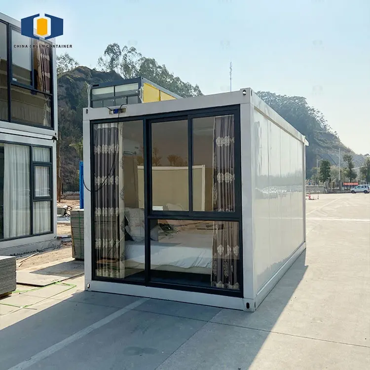 CGCH Flat Pack 20ft Prefab Living Container House Flat Pack Mobile Container Home con baño Casa contenedor plegable