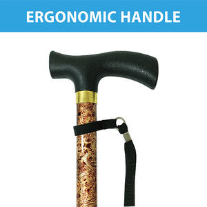 Adjustable Floral Aluminum <strong>Medical</strong> Walking Cane Ergonomic Anti-Slip Sturdy Base <strong>Telescope</strong> Design for Rehabilitation Therapy - Product Image 2