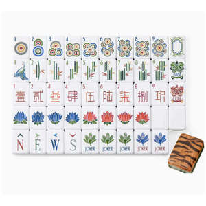 Juego de Mahjong Decorativo Infantil de Melamina de 4 Capas, Diseño <span class=keywords><strong>a</strong></span> Rayas, Antidesvanecimiento, Estilo Moderno y Lujoso, Venta al Por Mayor - Product Image 2