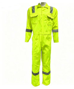 190gsm 100% Katoenen Keperstof Hoge Zichtbaarheid Reflecterende Tape Blauw Wit Oranje Veiligheid Lange Mouw Overall - Product Image 6