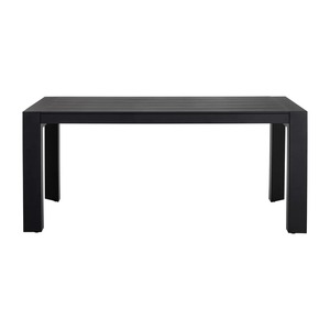 Rectangle Wood Outdoor Dining Table Waterproof Minimalist Design Iron Frame for Courtyard & Park Garden Use OT-059 French Style - Product Image 1