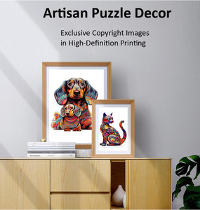 Hamaileon Halloween Night Puzzle en bois de forme irrégulière personnalisé Puzzle en bois pour animaux avec boîte en <span class=keywords><strong>carton</strong></span> en bois - Product Image 2