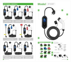 Nouveau chargeur EV portable Type 2/GBT, <span class=keywords><strong>prix</strong></span> d'usine, courant réglable 16A/32A, WiFi/ pour voitures chinoises - Product Image 4