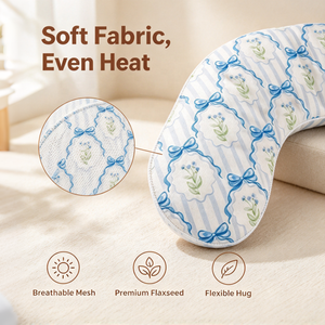 Pakcare Impacco per Collo al Semi <span class=keywords><strong>di</strong></span> Lino Riscaldabile in Microonde, Terapia Caldo/Freddo per Sollievo <span class=keywords><strong>di</strong></span> Collo e Spalle, <span class=keywords><strong>Cura</strong></span> Personale - Product Image 2