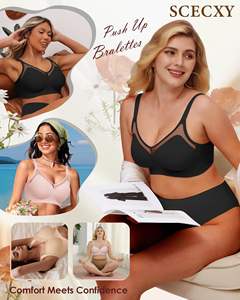 نمط جديد مثير فتحة رقبة V شبكة 3D شكل طبيعي كوب جيلي حمالة صدر مخصصة لاسلكية ش الظهر تنعيم رفع ما يصل الملابس الداخلية سلس للنساء - Product Image 5