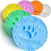 Kit d'empreintes de pattes d'animaux coloré Zoyi, argile douce et moelleuse, pour capturer les empreintes de pattes de chiens et de chats, et les empreintes de pattes d'animaux