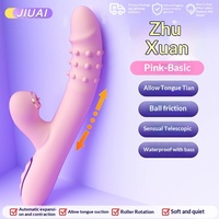 Perlen-Spin-USB-Vibrator, einziehbar, teleskopisch, saugend, vollautomatische Einführung und Auszug, leises Sexspielzeug für weibliche Masturbation