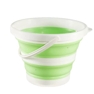 Seau pliable en plastique, conteneur d'eau pliable pour lavage de voiture, pêche, voyage, utilisation en extérieur, vert - Product Image 1