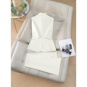 Women's Professional Three Quarter Sleeve Suit <b>Set</b> Slim Fit Office Lady Anti Wrinkle Business Daily Commute Formal <b>Blazer</b> - Product Image 4