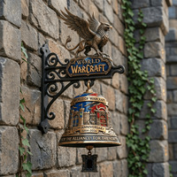 Nuevas Campanillas de Puerta con Diseño de Águila Metálica Pintada en 3D, Estilo Rock y Punk, Decoración Moderna para el Hogar