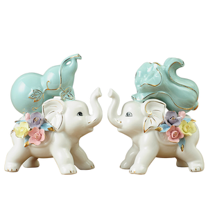 <span class=keywords><strong>Moderno</strong></span> creativo in ceramica elefante decorazione per la vita ufficio o armadietto del vino elegante Top-tavolo <span class=keywords><strong>arredamento</strong></span> per la casa per la decorazione della casa - Product Image 2
