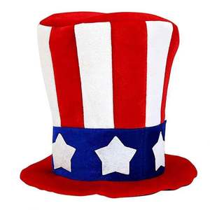 Chapeau haut de forme Uncle Sam, drapeau américain pour la fête de l'indépendance, chapeau de fête de carnaval, pour l'extérieur, unisexe, adulte - Product Image 6