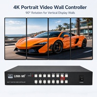 Contrôleur de mur vidéo multi-signaux 4K, processeur d'affichage 4 sources HDMI DP pour salle de contrôle et signalisation numérique