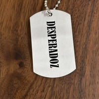 Plaque d'identification pour chien personnalisée en aluminium traditionnel émaillé avec chaîne à billes et impression sérigraphique