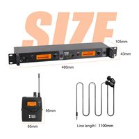 XTUGA IEM1200 Système de monitoring intra-auriculaire sans fil UHF professionnel pour instruments de scène