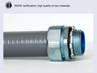 Conduit flexible étanche aux liquides, en métal, recouvert de PE, 16 mm (1/2 po), faible émission de fumée, sans halogène, pour installations électriques et chimiques