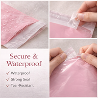 Sacs d'expédition en polyéthylène rose avec logo personnalisé, enveloppes d'expédition en plastique, plusieurs tailles et couleurs pour l'emballage écologique des vêtements